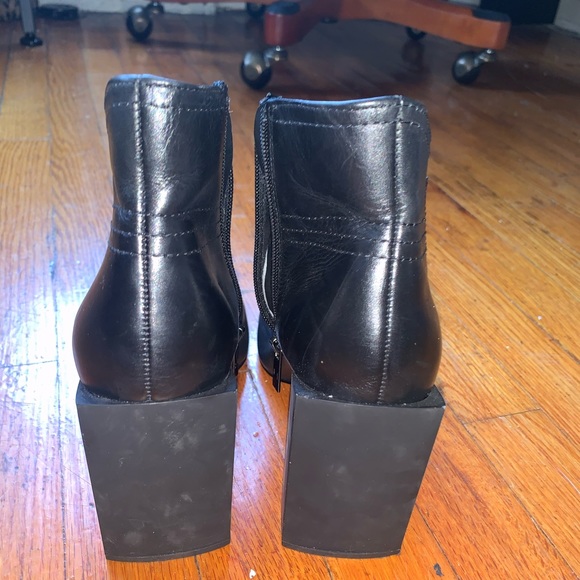 Leather Geometric Heel Boot - Picture 2 of 3